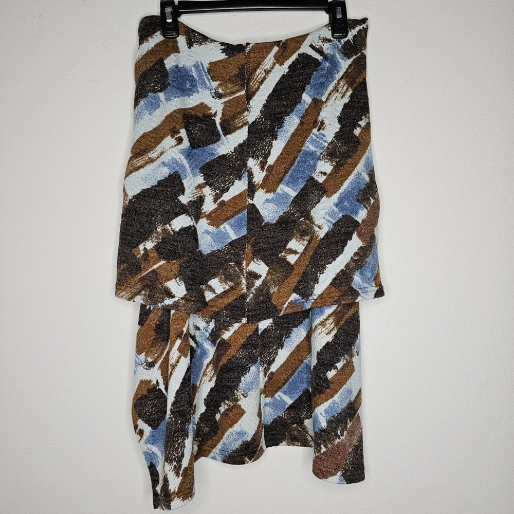 NWT Aryeh Women's Blue/Mocca Poncho Size Small - Picture 5 of 6